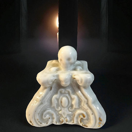 Antica croce con teschio e cherubino, Vieux Paris iconografia rara