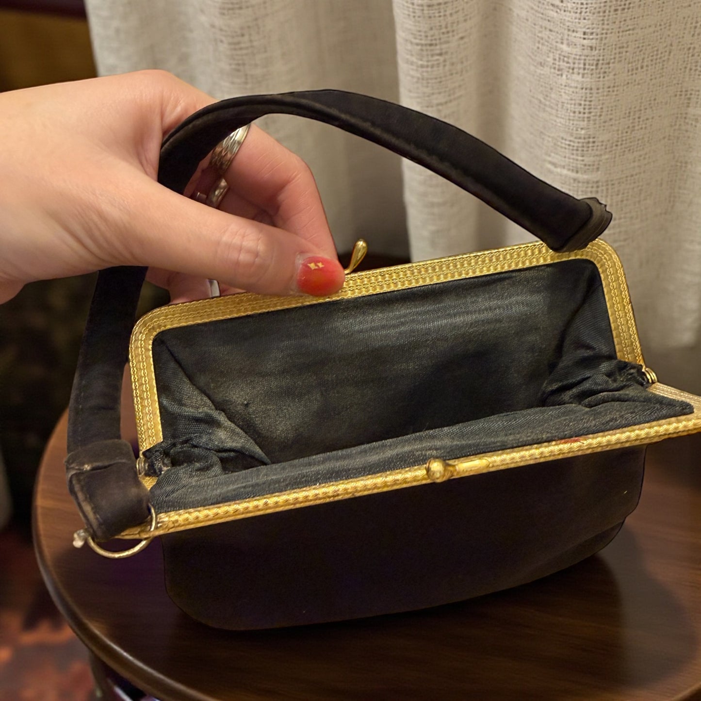 Borsetta suede da pomeriggio anni ‘40 francese