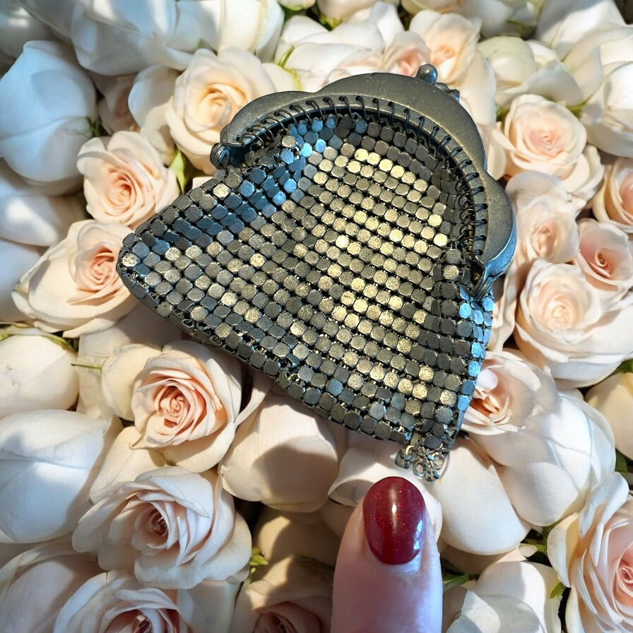 Borsellino porta monete argentato, anni ‘20 - ‘30