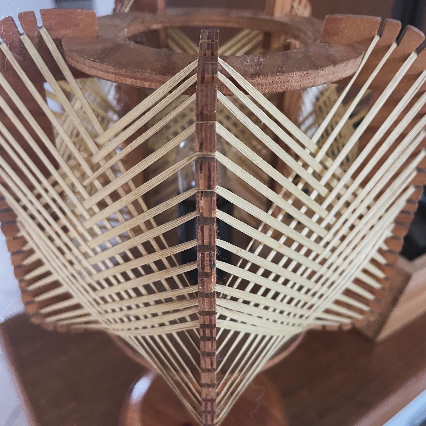 Wicker lamp from the 70s