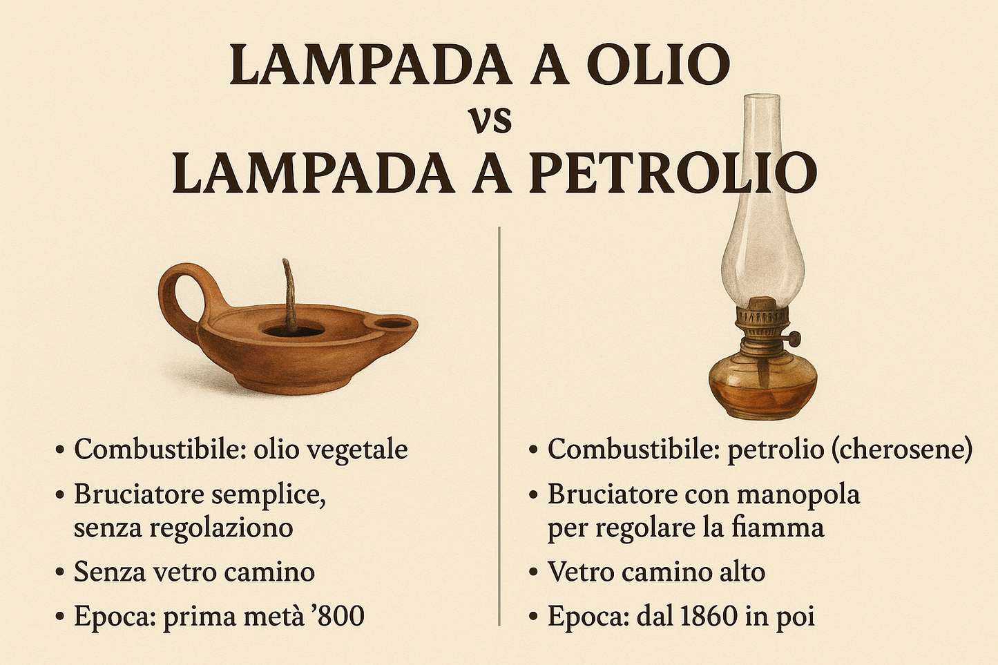Antica lampada a petrolio Brenner Wien art déco