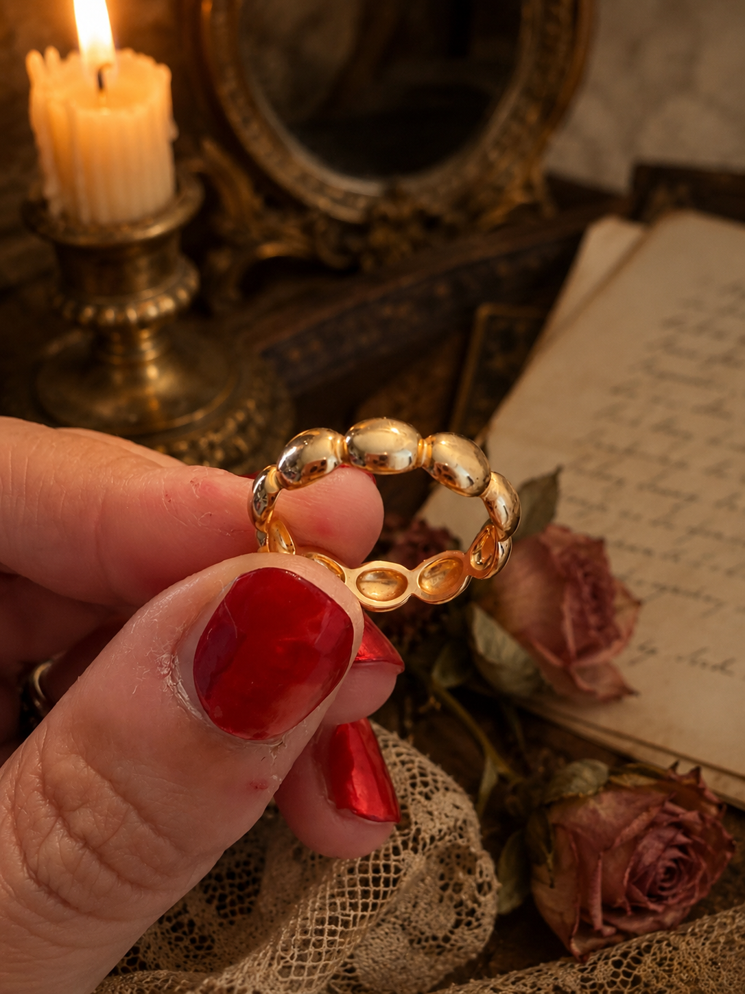 Anello fedina di fidanzamento placcata oro