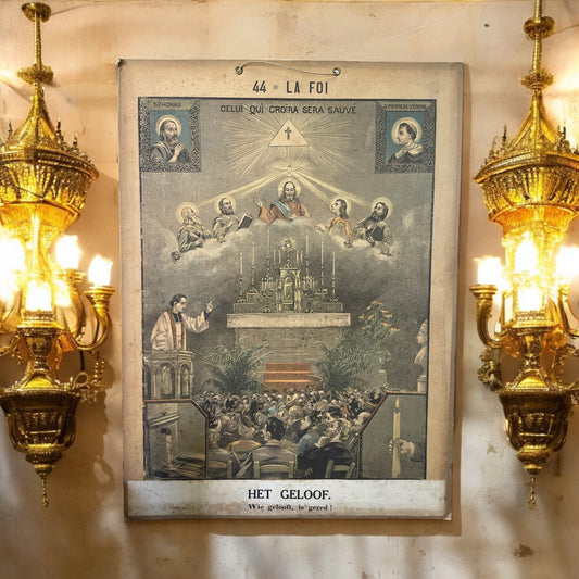 Pannello catechismo per adulti analfabeti, fine ‘800 - primo ‘900