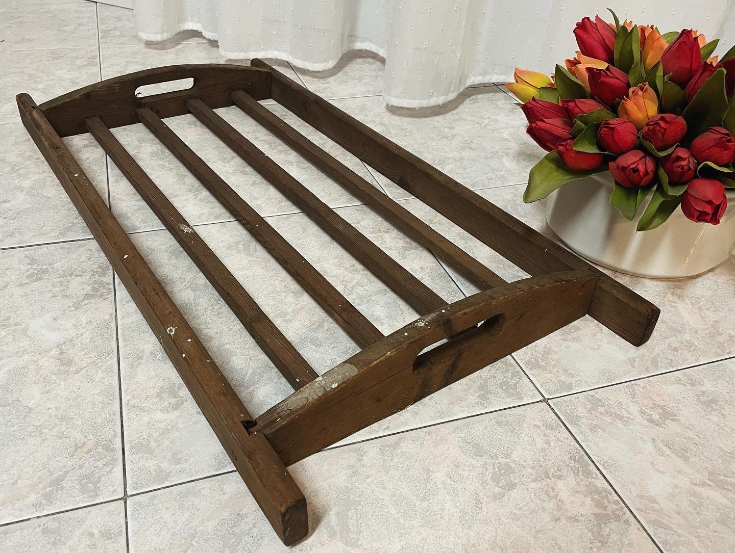 Large 1960s wooden drainer