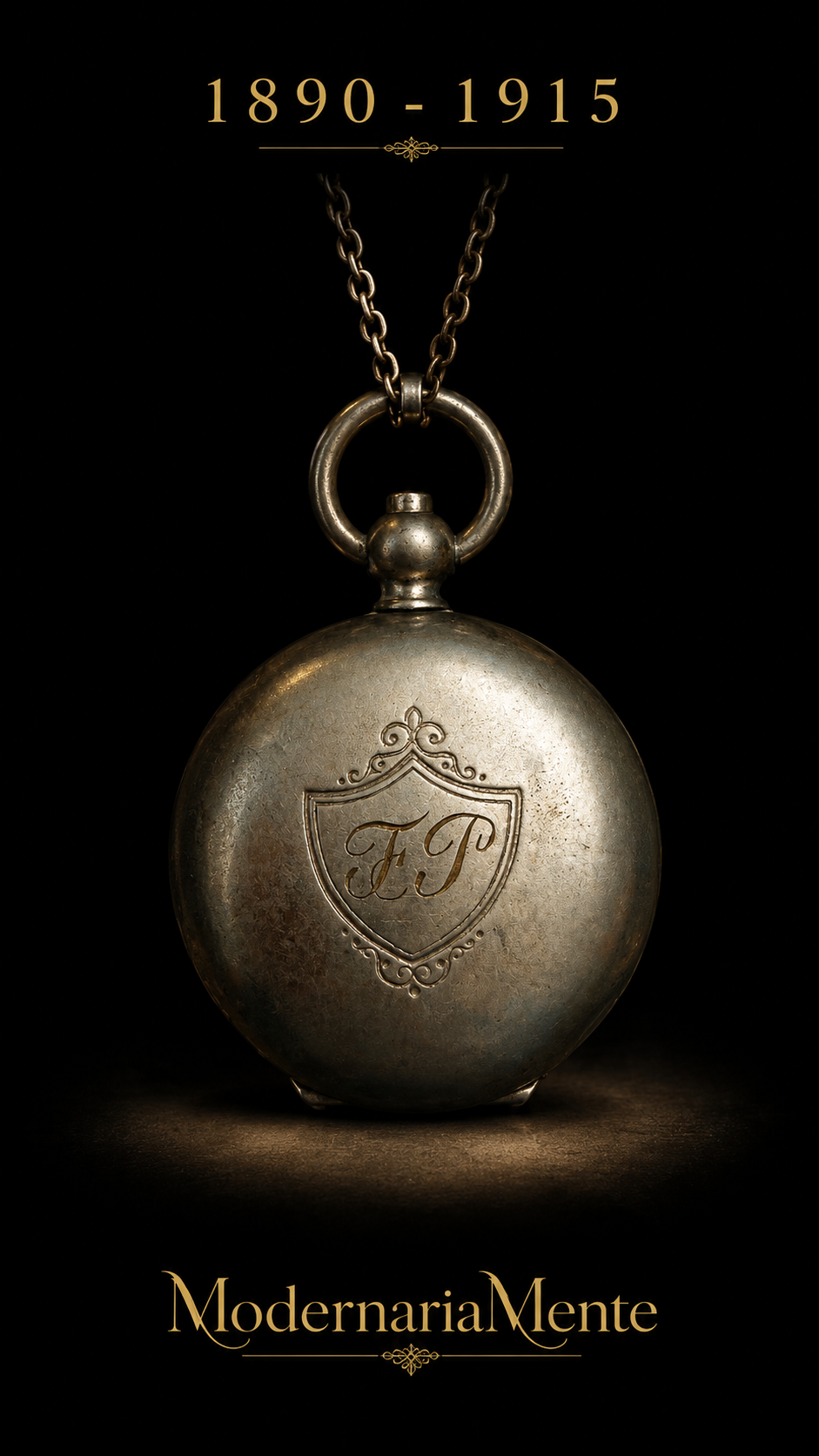 Porte - Louis d’Or porta monete da Châtelaine antico con monogramma