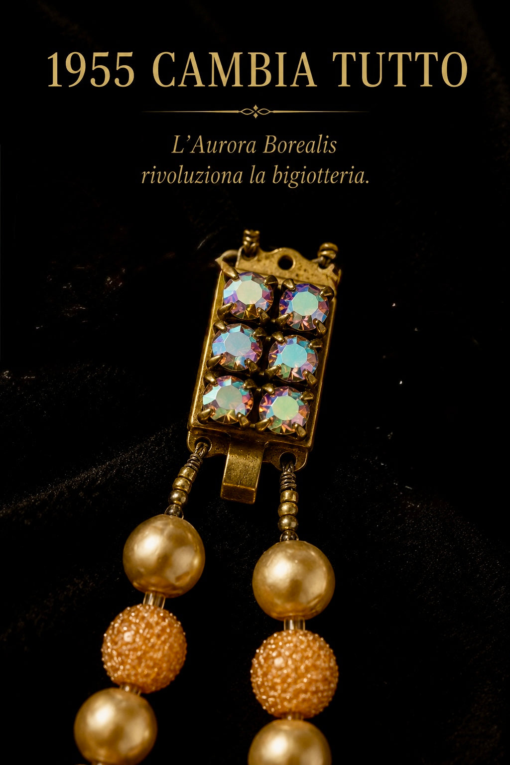 Collana costume jewellery made in USA doppio filo degradé con sugar beads