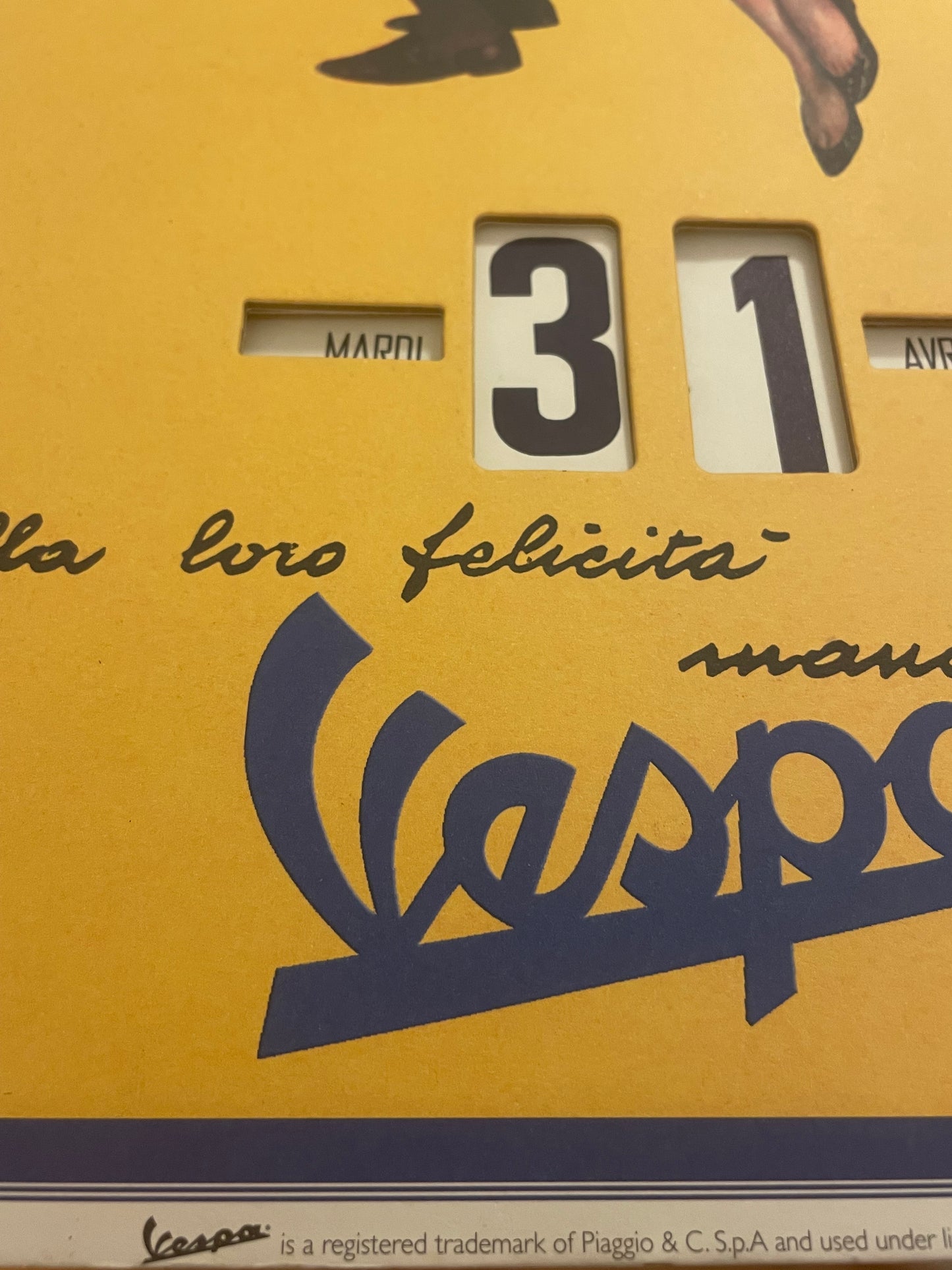 Calendario stile vintage Vespa originale