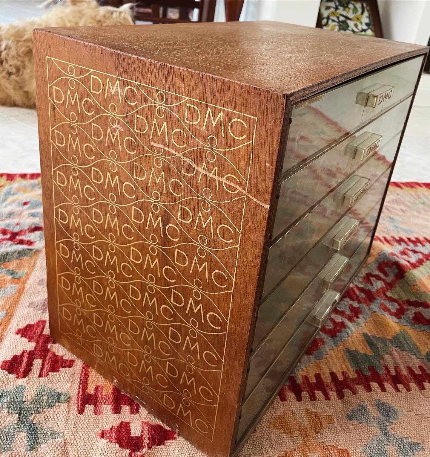 Antique DMC haberdashery chest of drawers