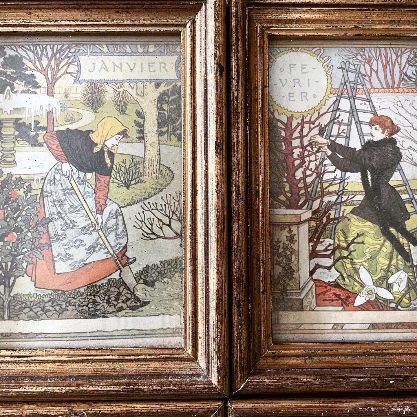 Collezione quadri mesi Art Nouveau