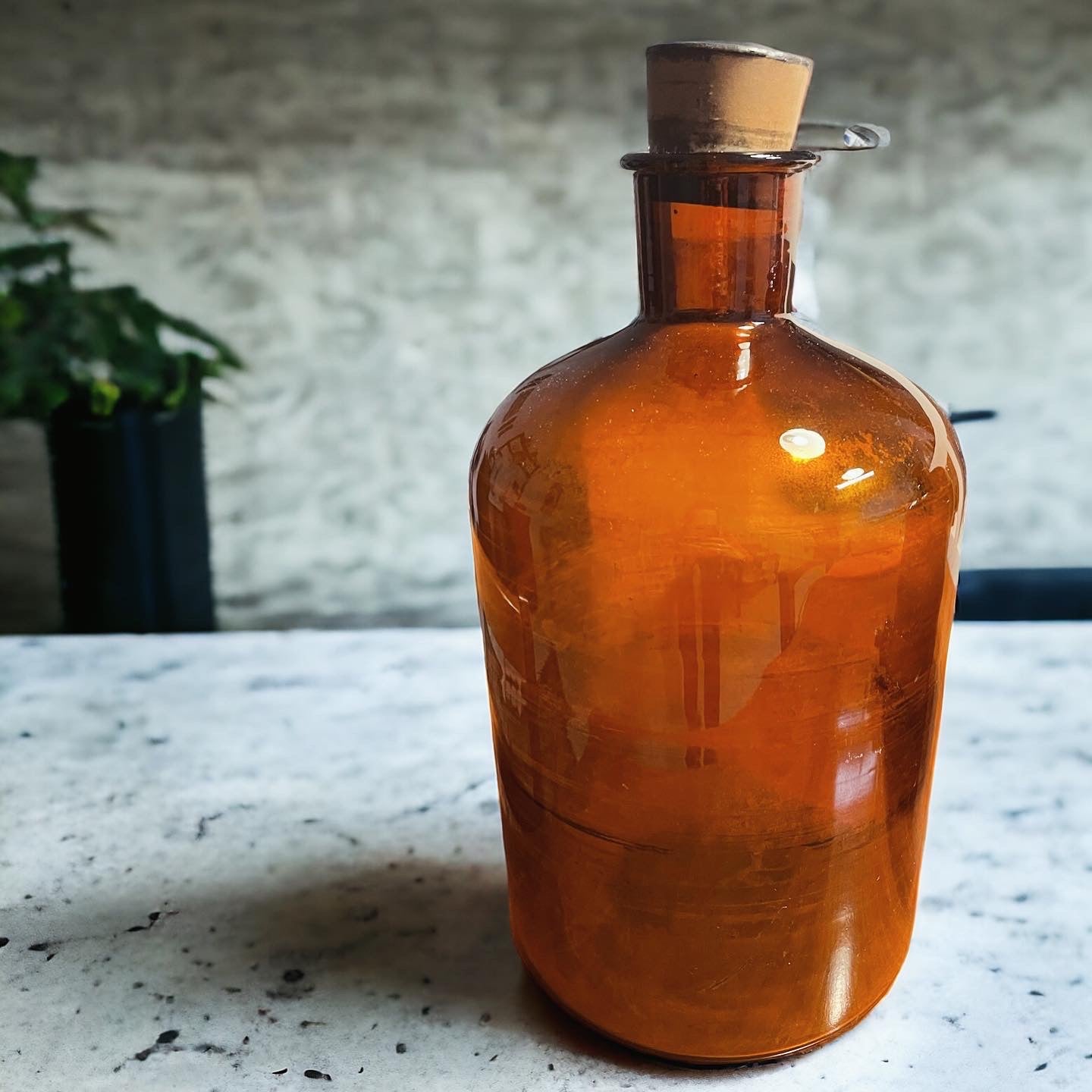 Pair of large glass bottles 1900