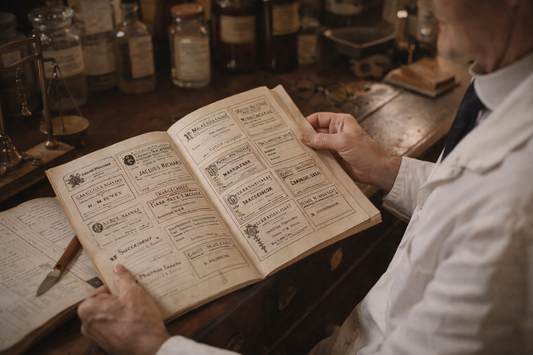 Antico catalogo per farmacisti, preparati galenici e medici; ca 1895-1915