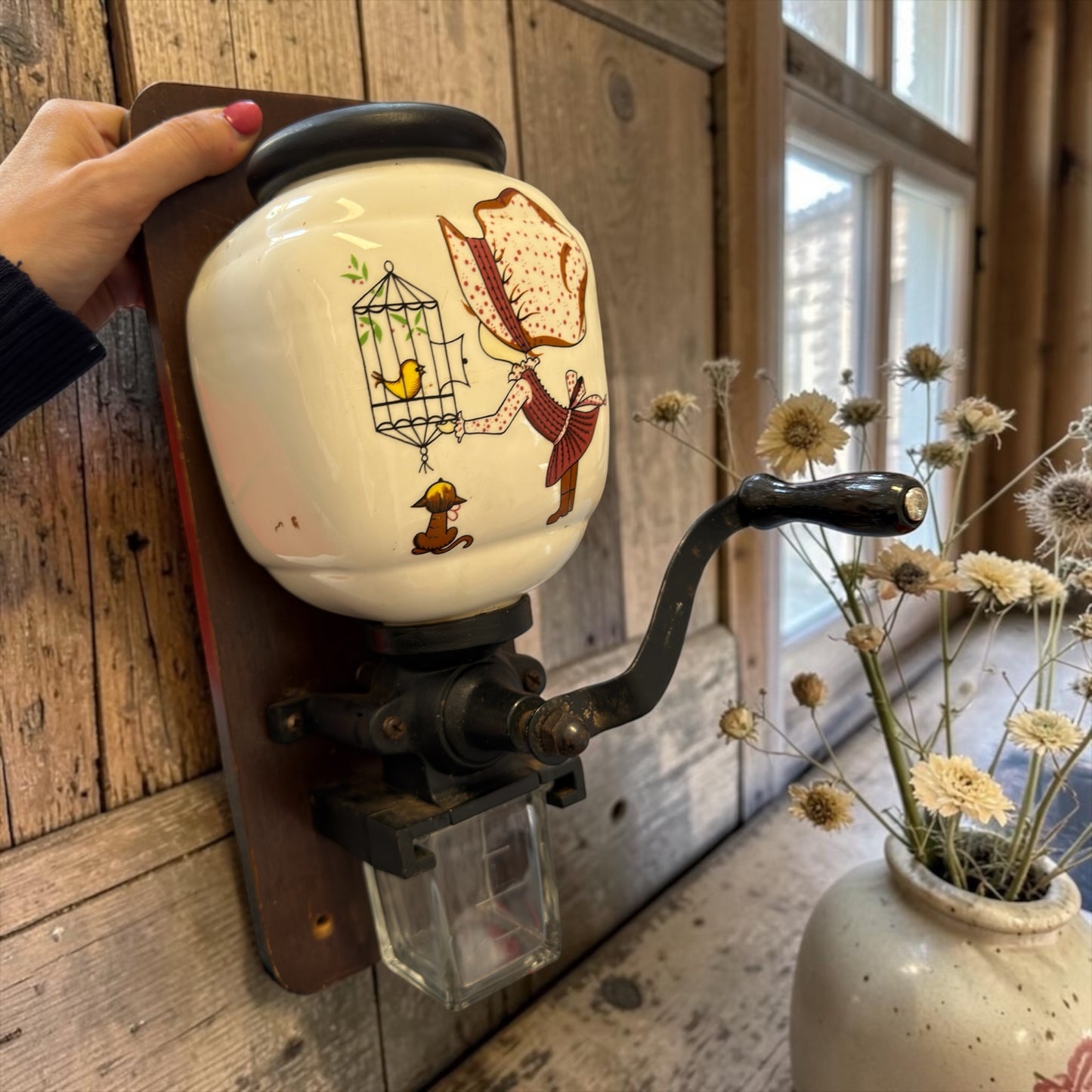 Macina caffè da muro vintage anni ‘70 Holly Hobbie