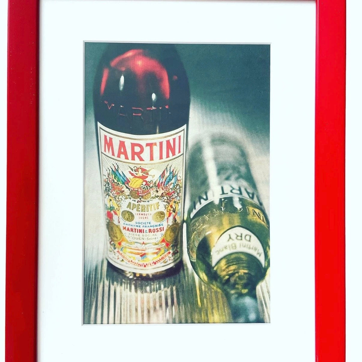 Coppia quadri decorativi Martini Vermouth pubblicità d’epoca 70s