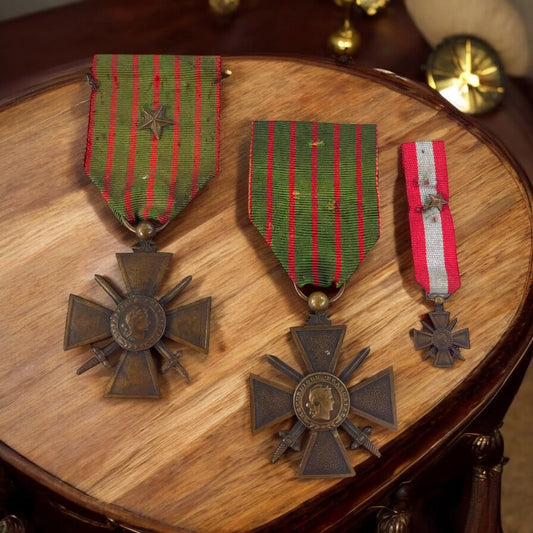 Lotto n. 3 medaglie al valore I WW francesi croci di guerra