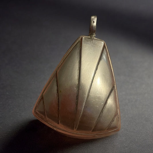 Sonaglio in argento art déco, punzone testa di Minerva