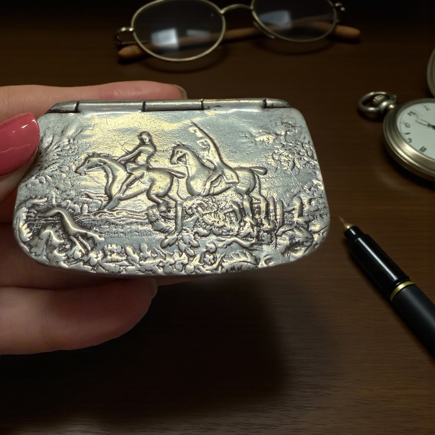 Tabacchiera Snuff box in Cornish Pewter, anni ‘60, puro British