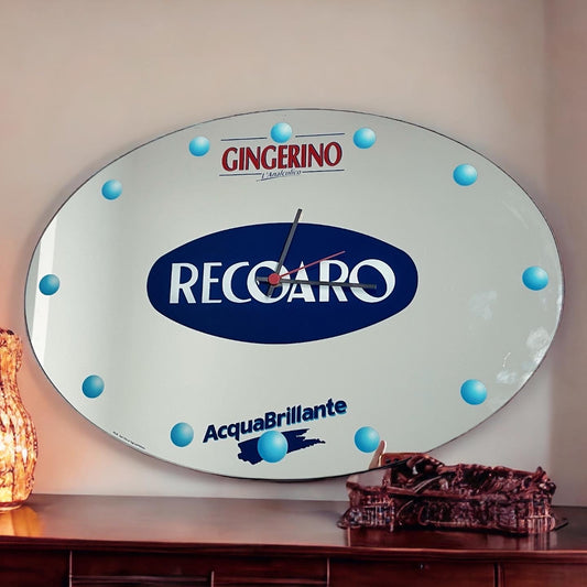 Recoaro advertising mirror clock