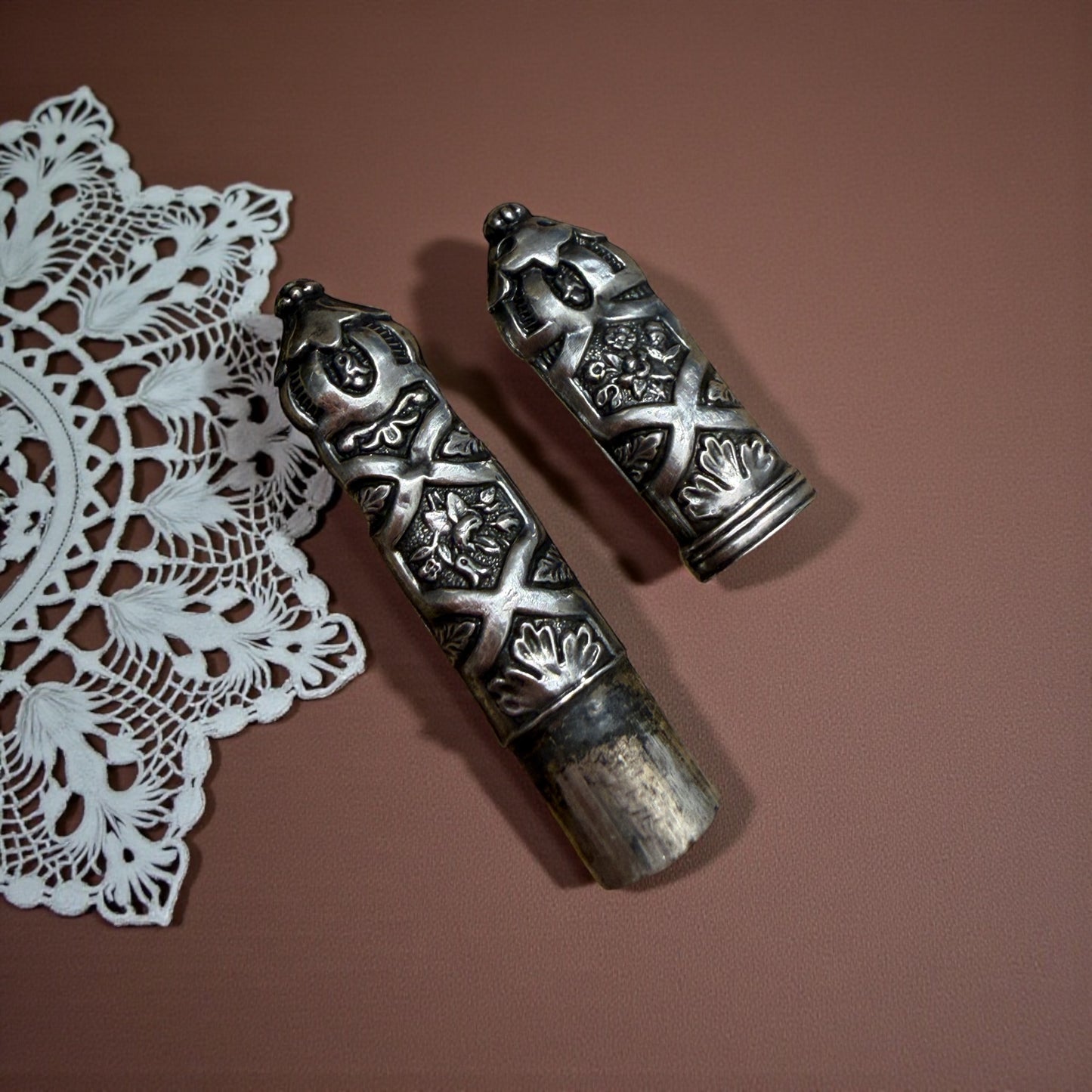 Porta aghi needle case vittoriano in argento