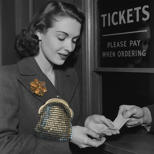 Borsellino porta monete argentato, anni ‘20 - ‘30