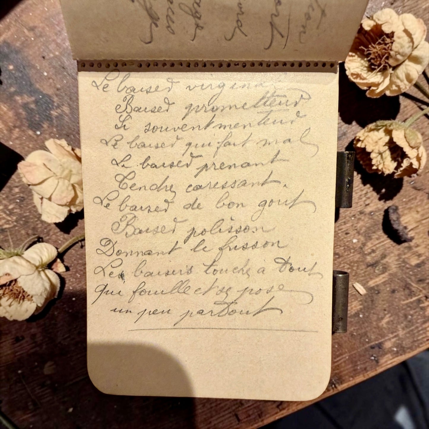 Antico carnet del bal Art Nouveau firmato Dropsy con 21 pagine manoscritte