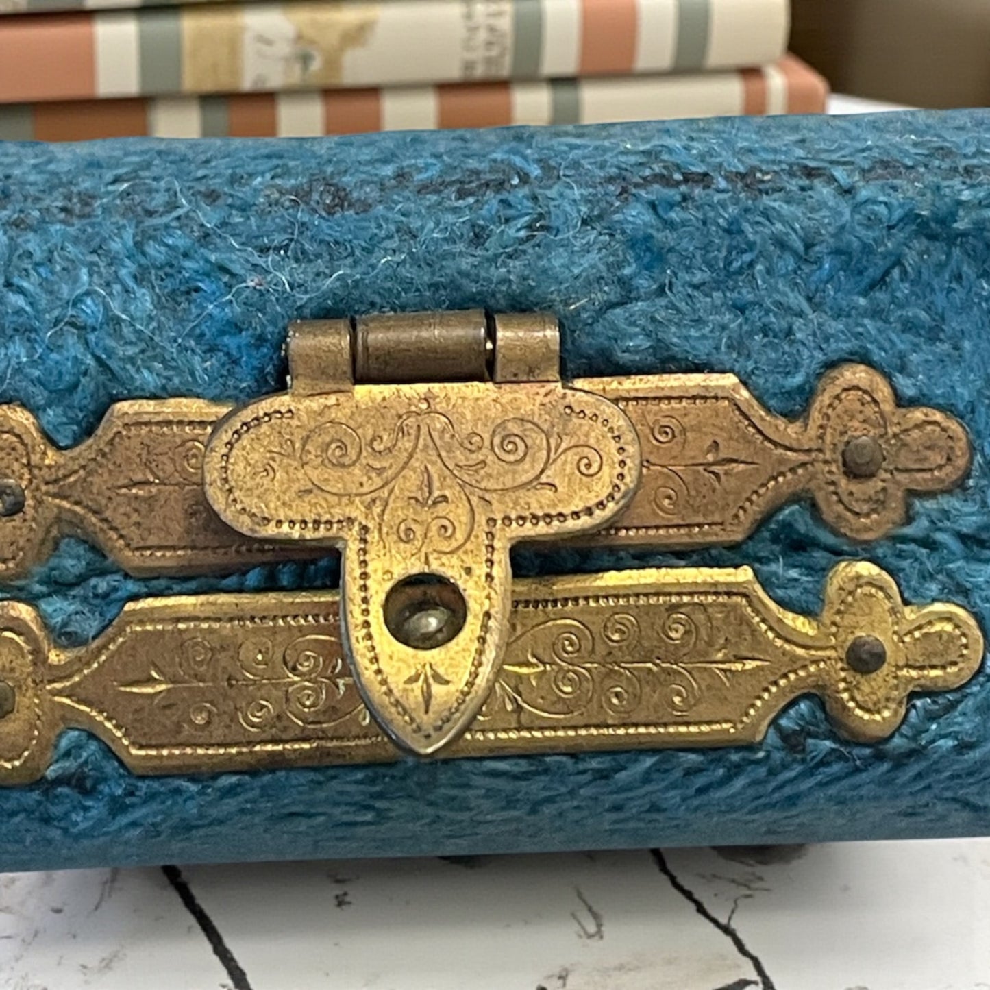 Cofanetto set cucito da viaggio vittoriano in madreperla