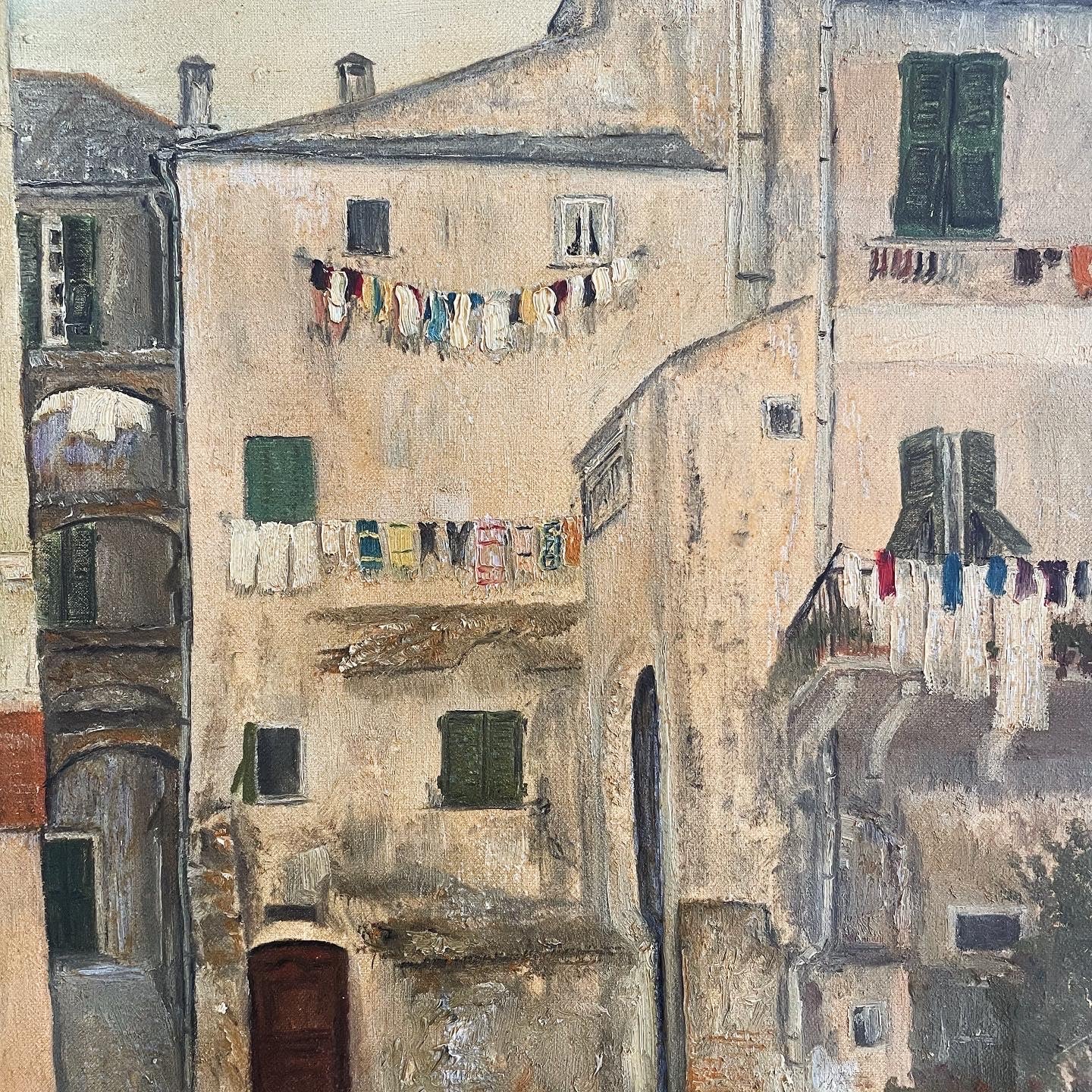 Franzitto 1975 oil on canvas old city