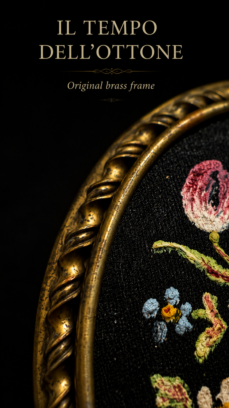 Antica spilla con bouquet dipinto a mano floriografia, fine ‘800 - primo ‘900