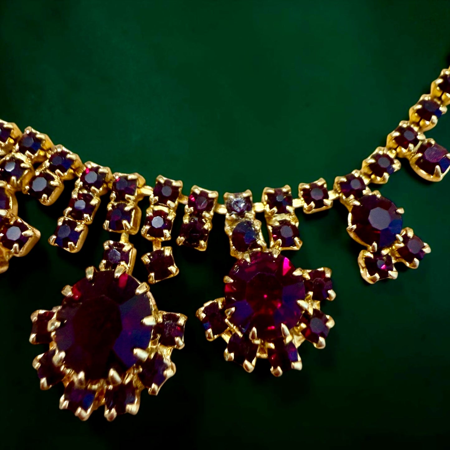 Collana anni ‘50 cristalli boemi garland style