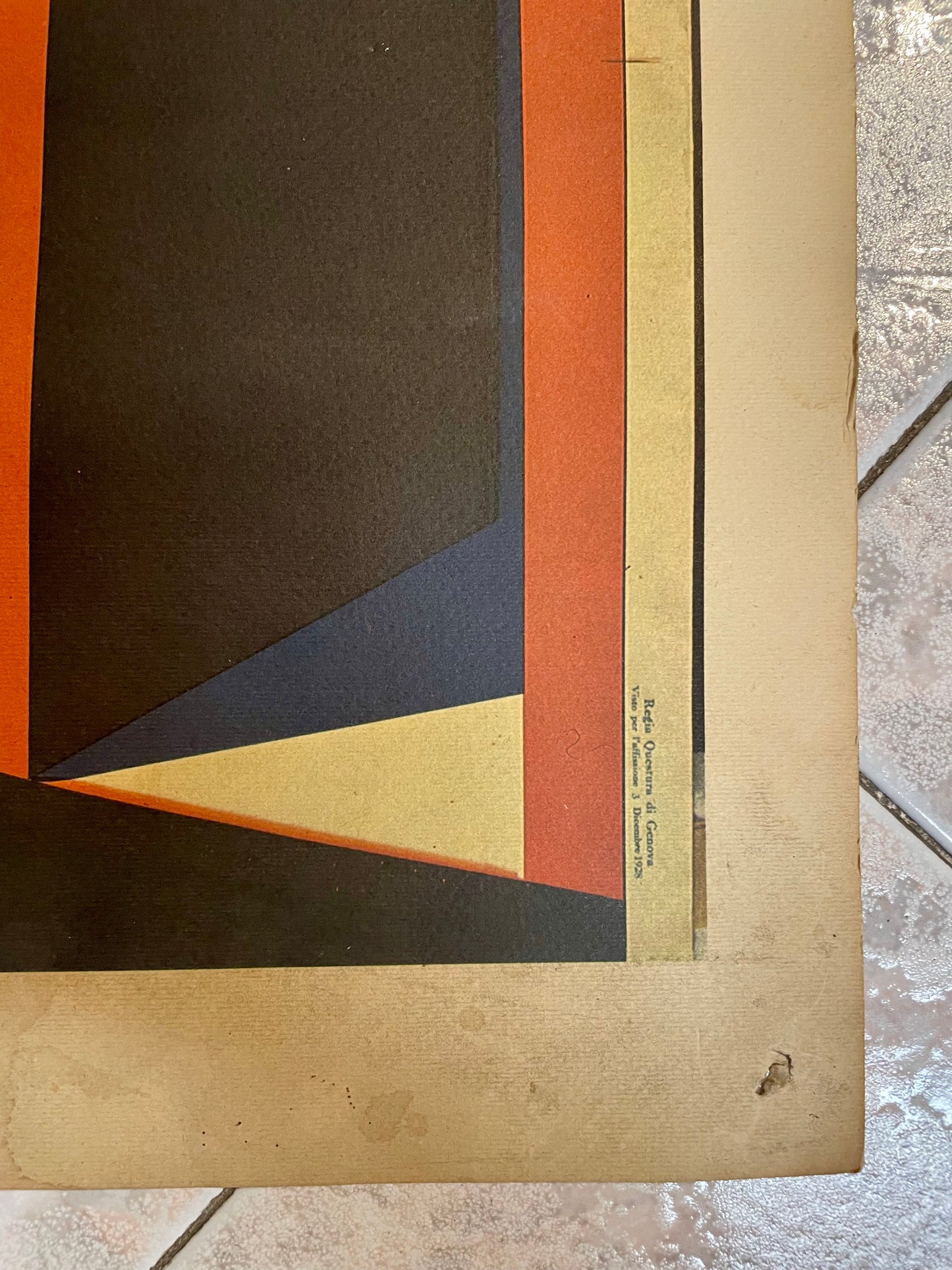 Manifesto futurista Riccobaldi per Fiat, ristampa rara Nebiolo/Fedrigoni anni ‘70