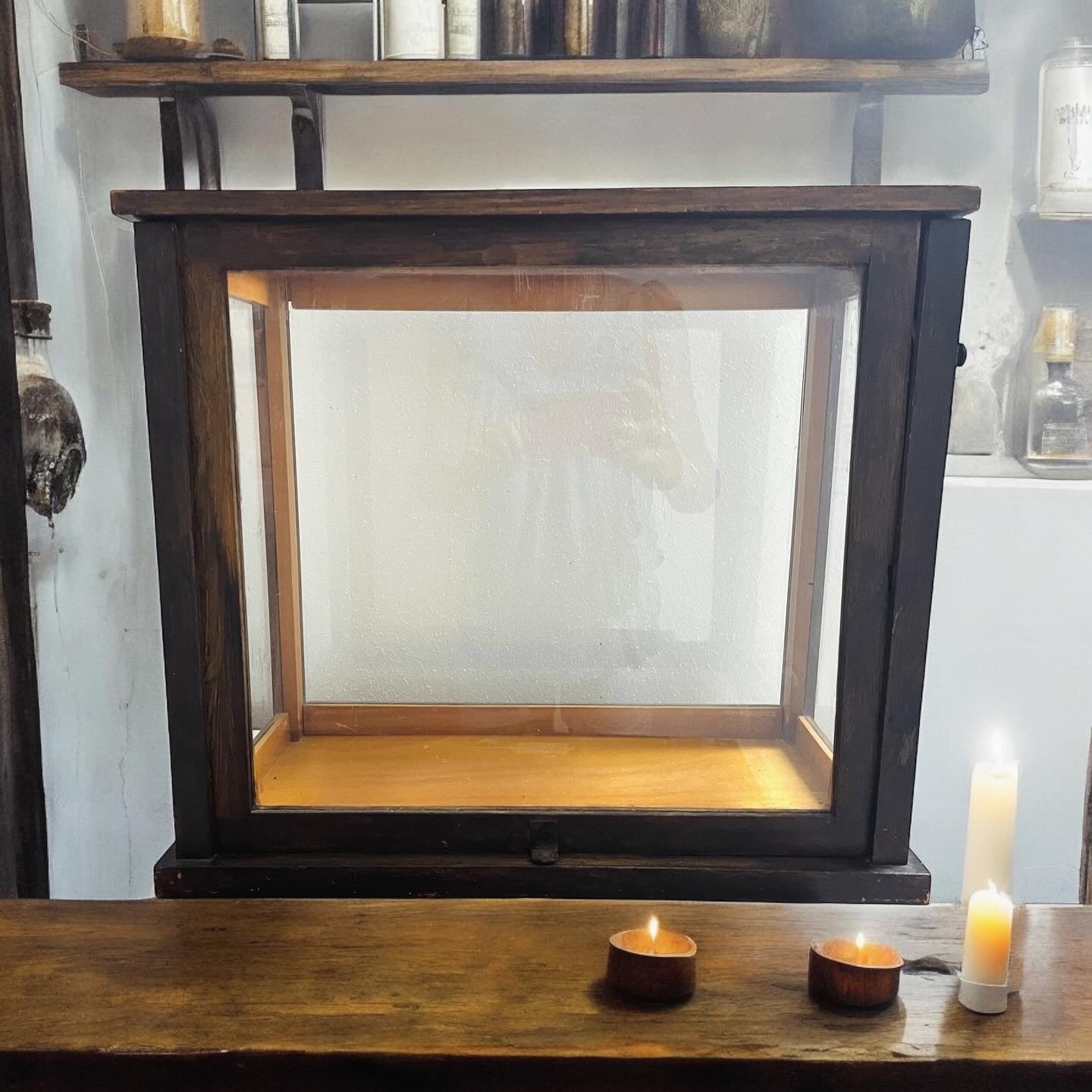 Antique display case showcase