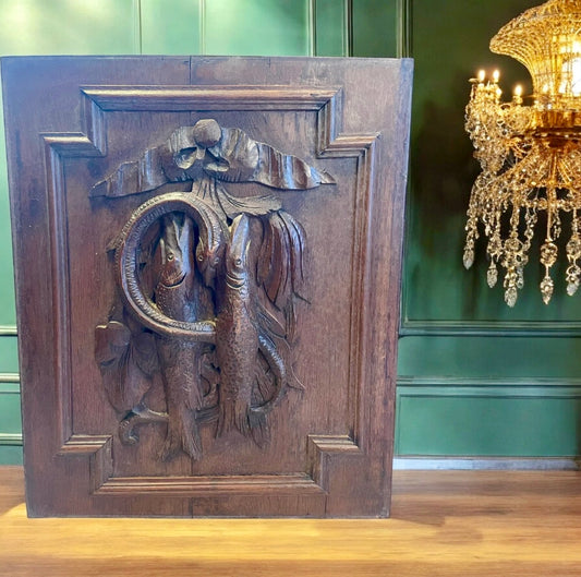 Coppia pannelli boiserie, tema venatorio, fine ottocento