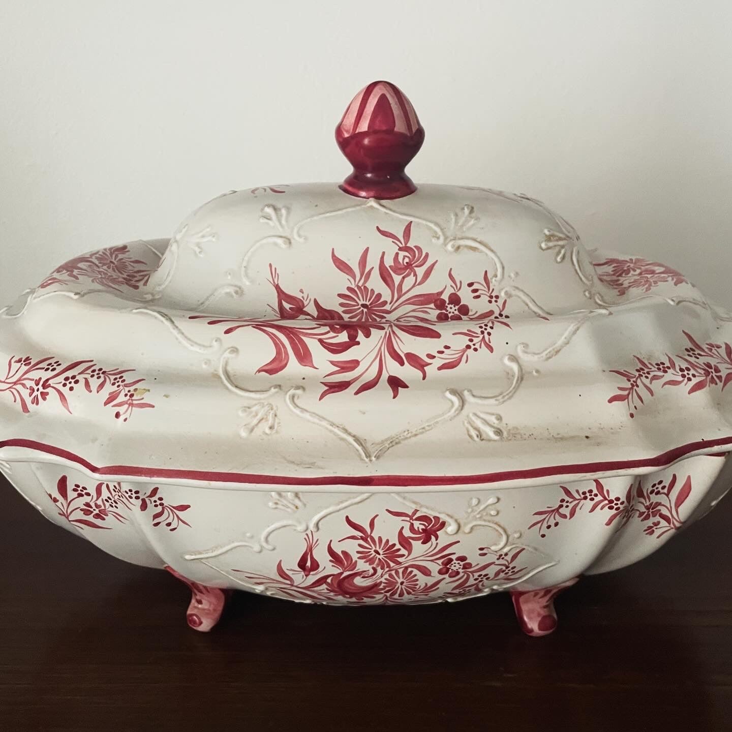 Ancient Painted Soup Tureen ￼