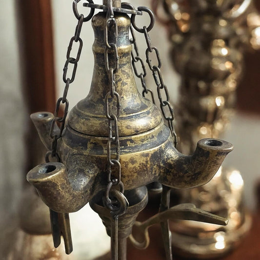 Florentine oil lamp 4 flames