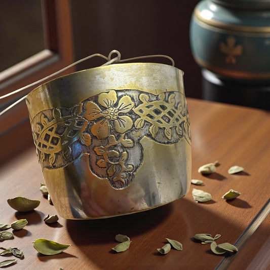 Antico passe-the o colino da tè in metallo argentato, tardo Déco