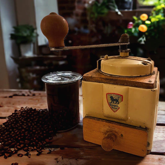 Peugeot coffee grinder antique ochre