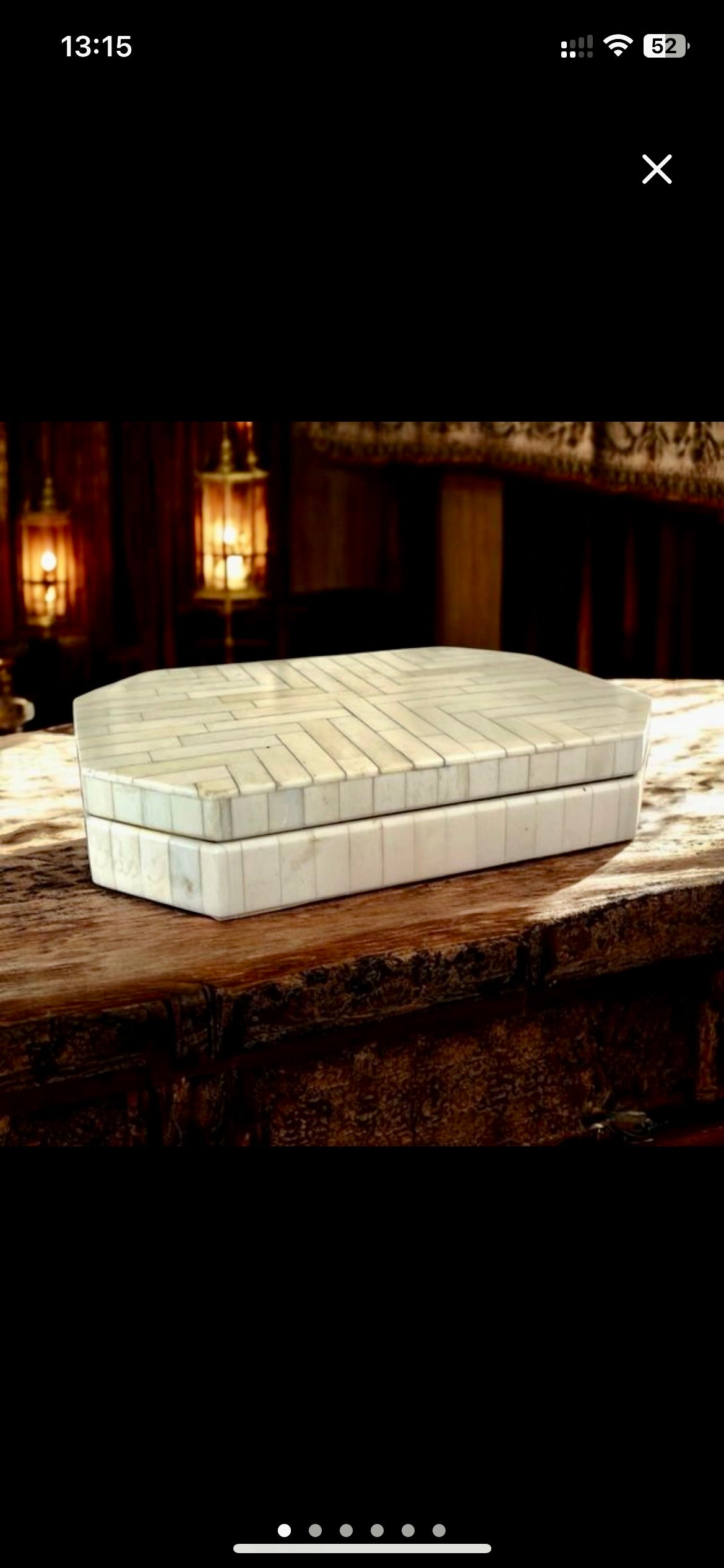 Antico cofanetto anni ‘20-‘30 da scrittoio in osso e legno