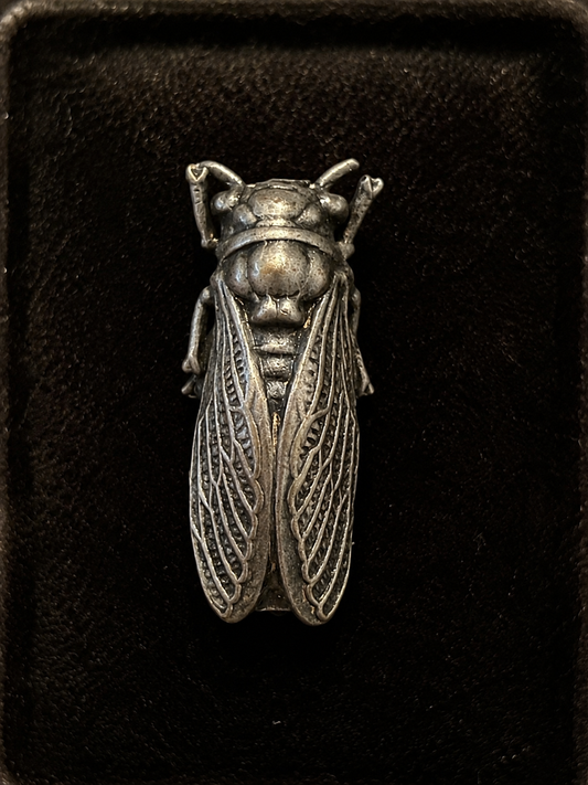 Spilla gioiello liberty cicala placcata argento
