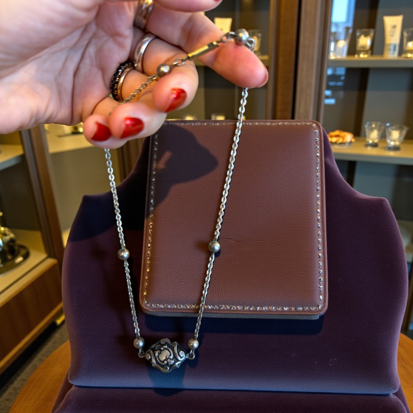 Collana girocollo con breloque d’argento da panciotto di fine ‘800