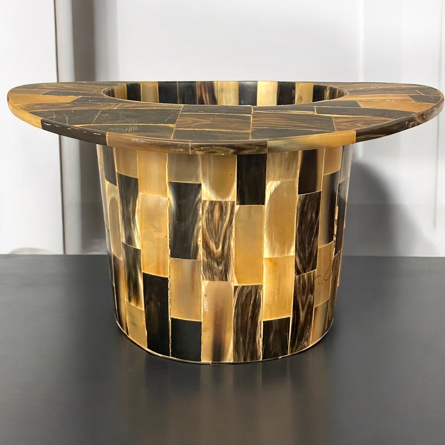 Cappello in legno pietrificato seau a glacé anni 50