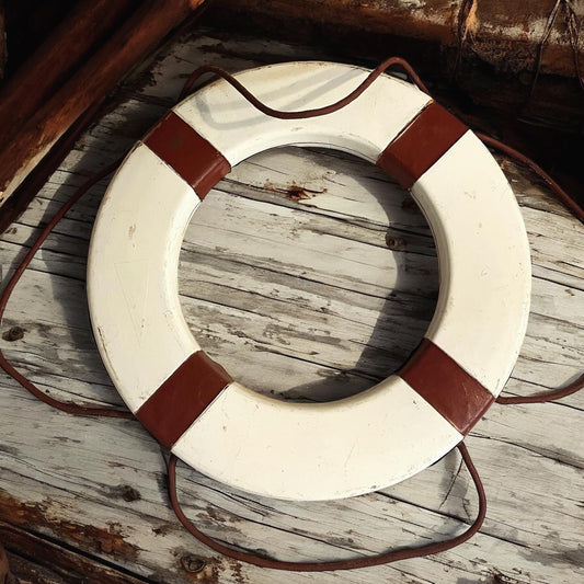 Old vintage decorative life buoy