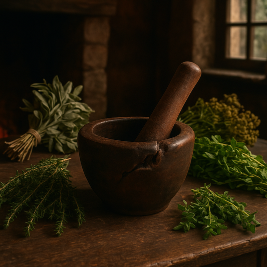 Mortaio e pestello antichi prov. da area alpina franco - italiana