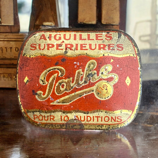 Coppia scatolette per puntine Pathé anni 20 - 30