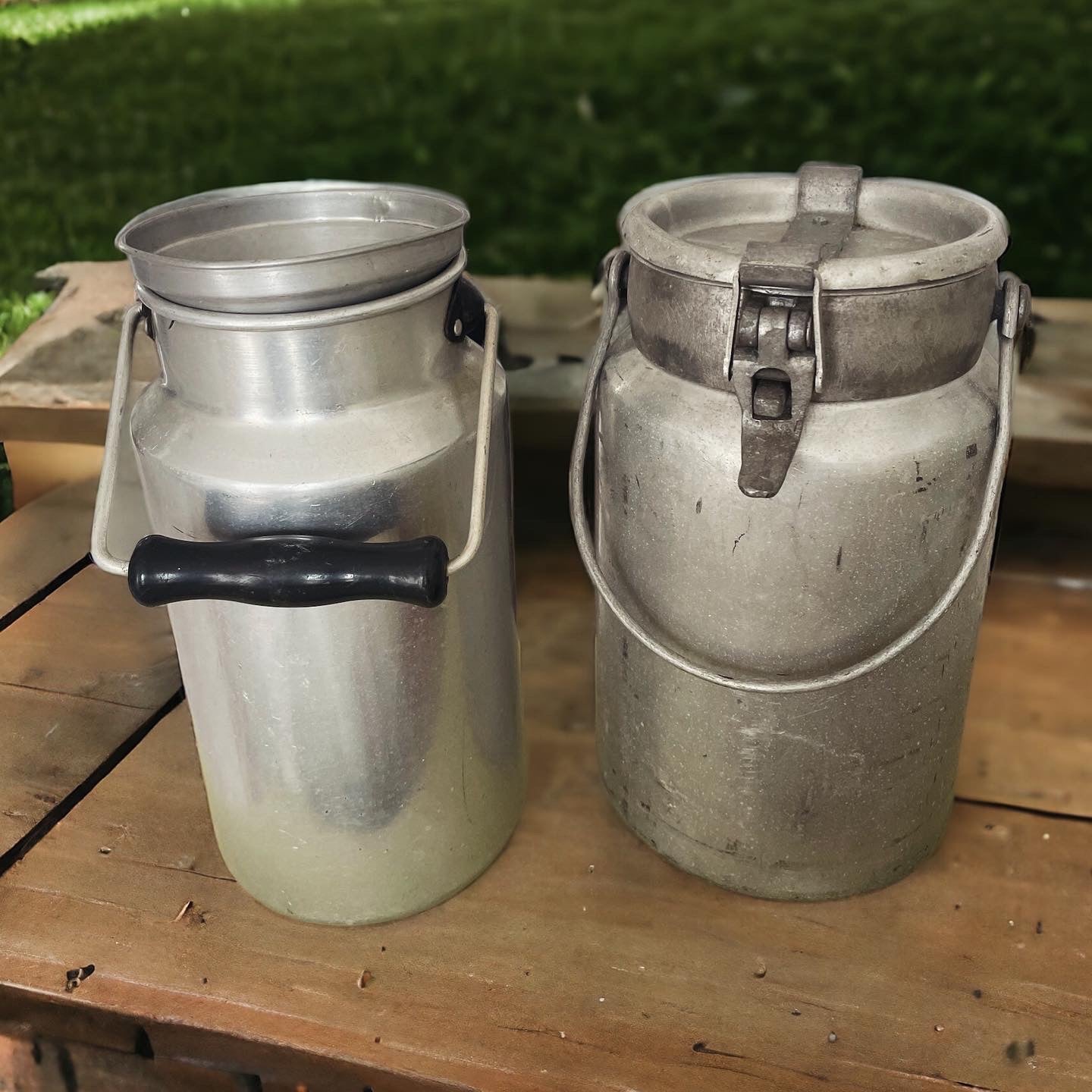 Pair of milk cans