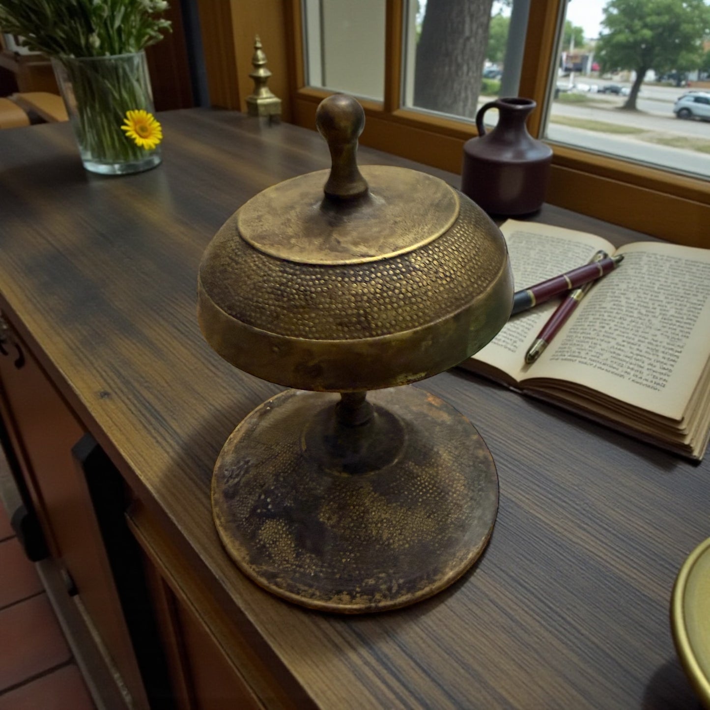 Antico campanello da banco di Farmacia francese, fine ottocento primo 900