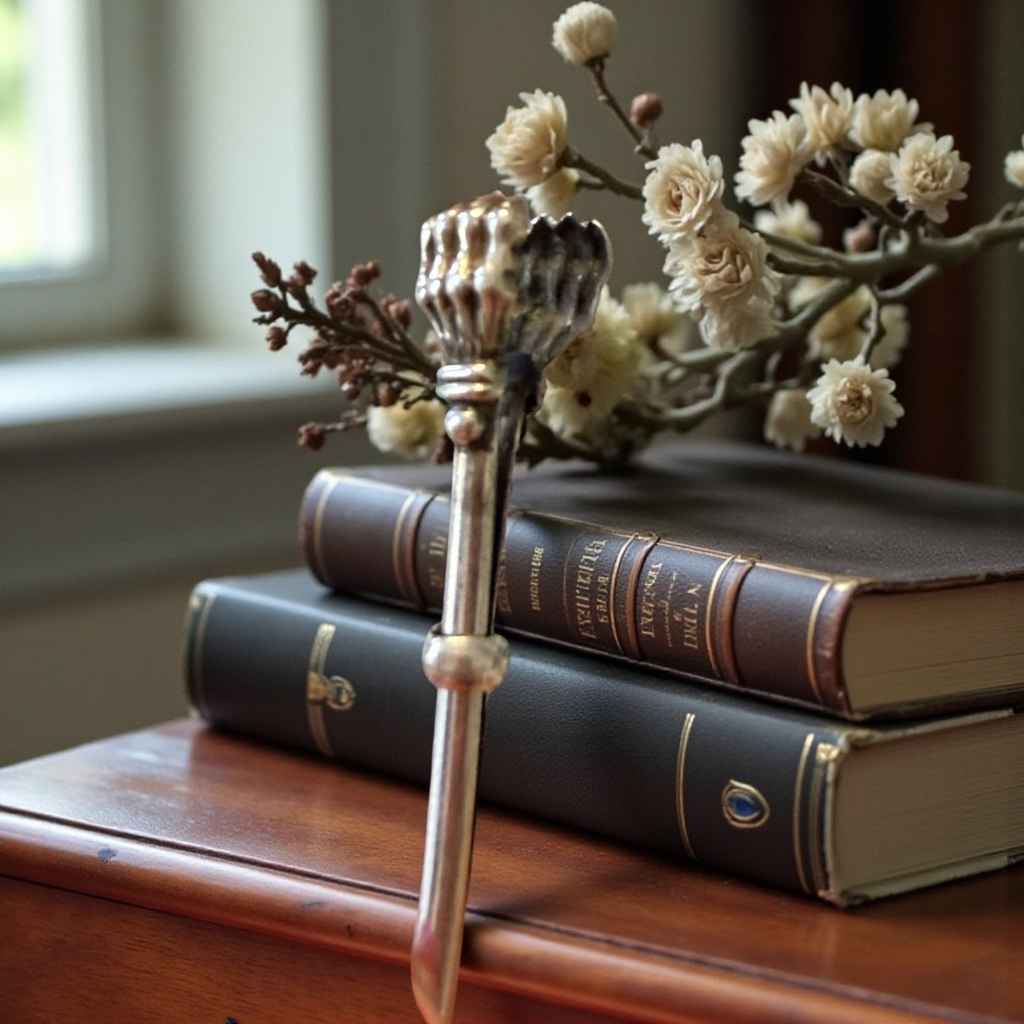 Porta-sigaretta da dito, anello in argento con asta regolabile e zampe leonine, fine ‘800 primo ‘900