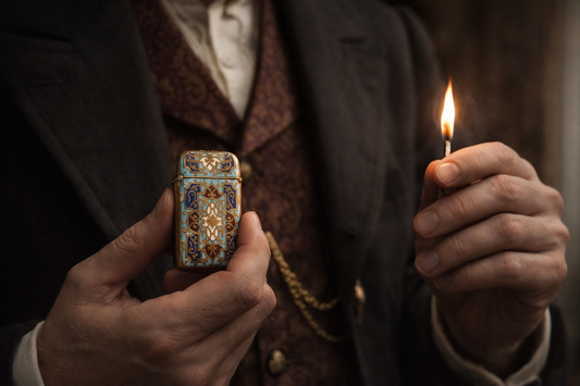 Antico Vesta Case in smalti cloisonné di gusto orientalista, Francia fine ‘800