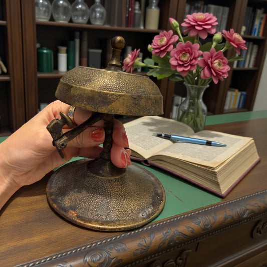 Antico campanello da banco di Farmacia francese, fine ottocento primo 900