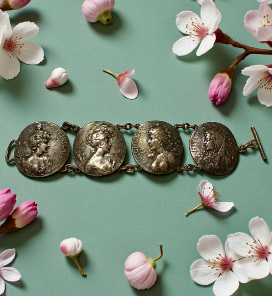 Bracciale allegorico quattro stagioni Art Nouveau, fine ‘800 primo ‘900