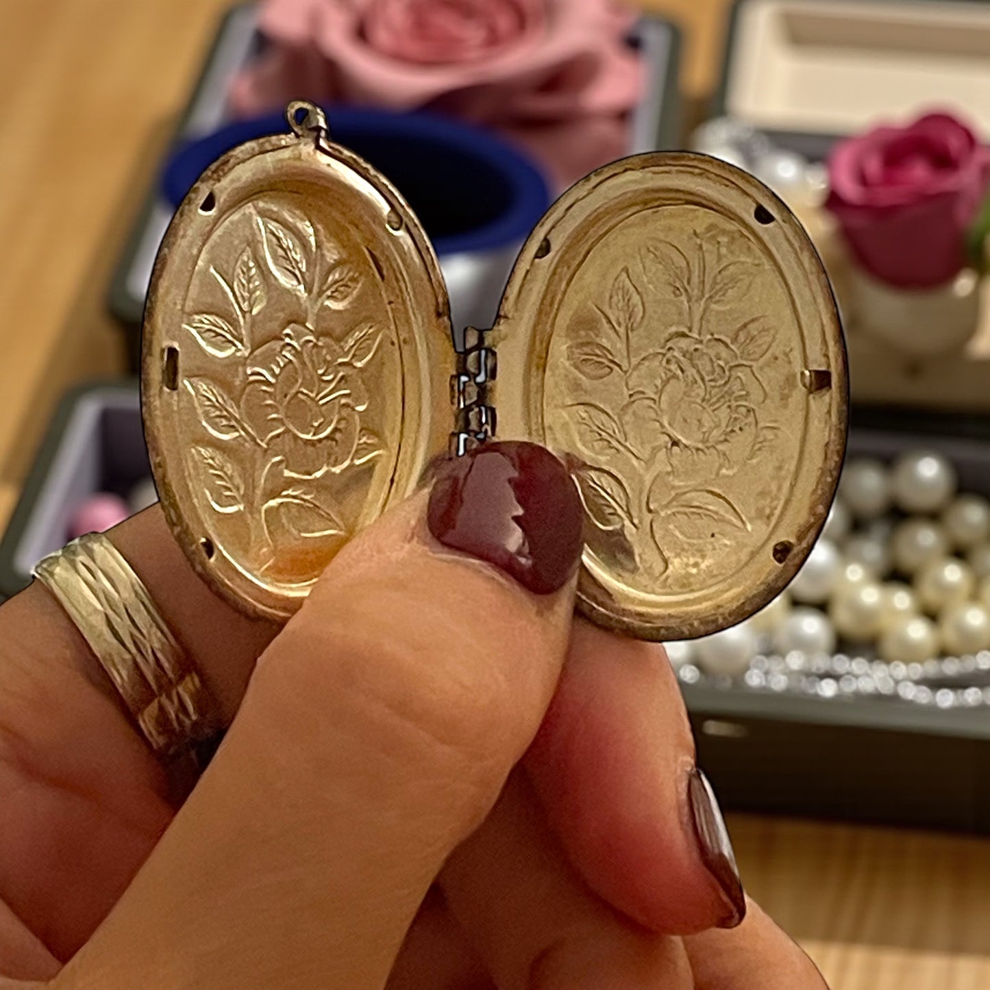 Pendente gioiello argento porta ciocca di capelli