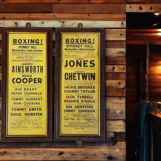 Boxing match posters